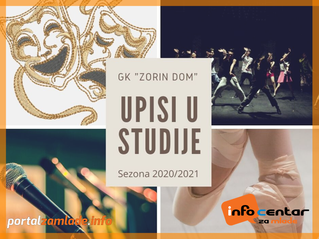 GRADSKO KAZALIŠTE ZORIN DOM UPISI 2020