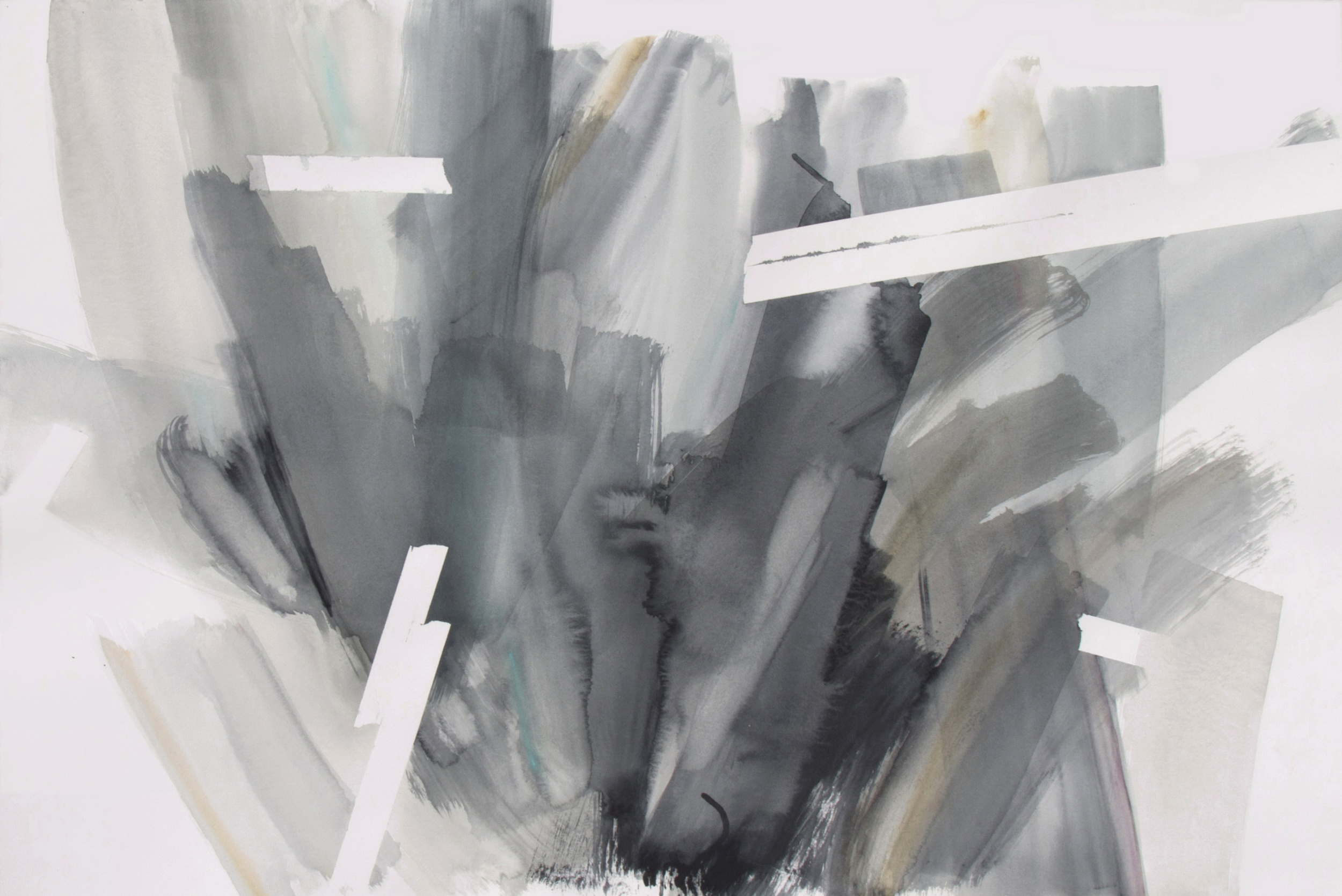 Neboderi 2 akvarel na papiru 112 x 76 cm 2023jpg